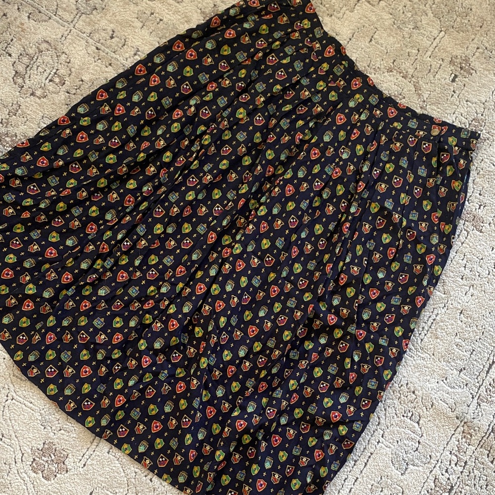 Patterned Black Skirt